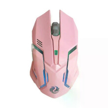 (Pink Wireless) RYRA Wireless Silent Gaming Mouse Rechargeable 2.4G Ergonomic Mouse PC Gamer Computer Office Mechanical Mouse Laptop Accessories