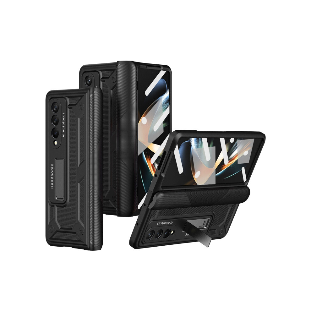 Compatible Gift Samsung Galaxy Z Fold2 5G Integrated Ironclad Drop-Proof Phone Case With Hinge (Cool ):For Samsung Galaxy Z Fold2 5G Black 3246986242646