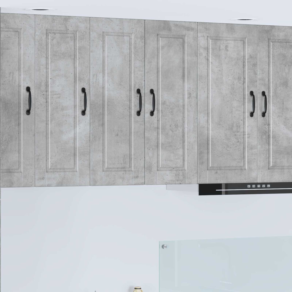 Vidaxl Dishwasher Panel With Shelf 2 Pcs Concrete Grey 30 X 31 X 80 Cm