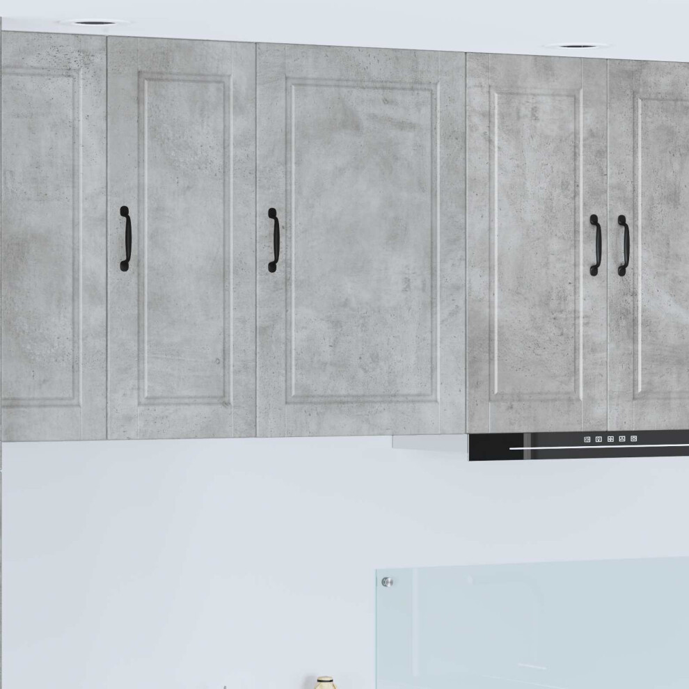 vidaXL Wall Cabinet PORTO Concrete Grey 50 x 31 x 80 cm - Image 3