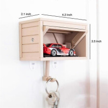 (A) Car Garage Key Holder with Opening Door, Key Holder for Wall