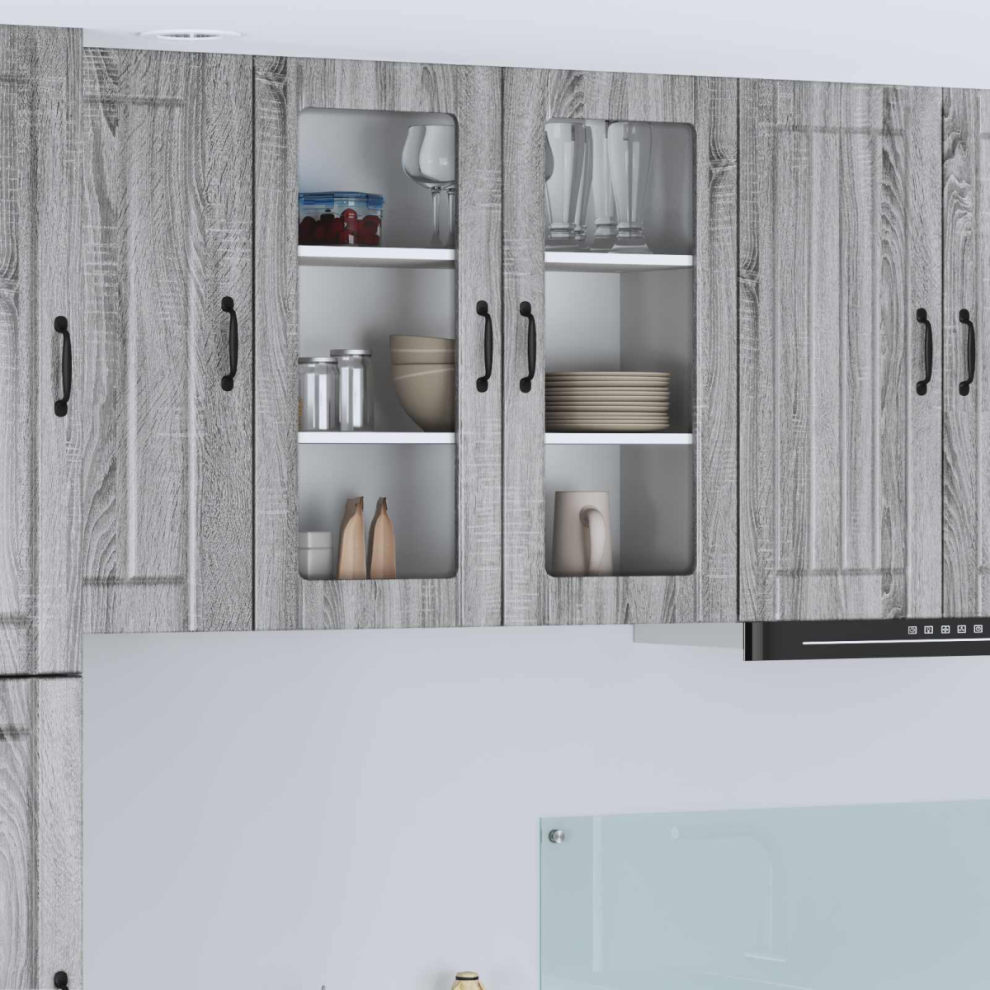 Vidaxl Dishwasher Panel Lucca Grey Sonoma 80 X 31 X 80 Cm
