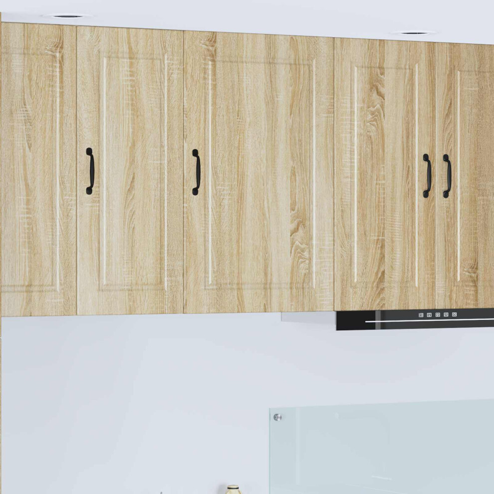 Vidaxl Kitchen Wall Cabinet Smoked Oak 50 X 31 X 80 Cm Engineered Wood - Image 3