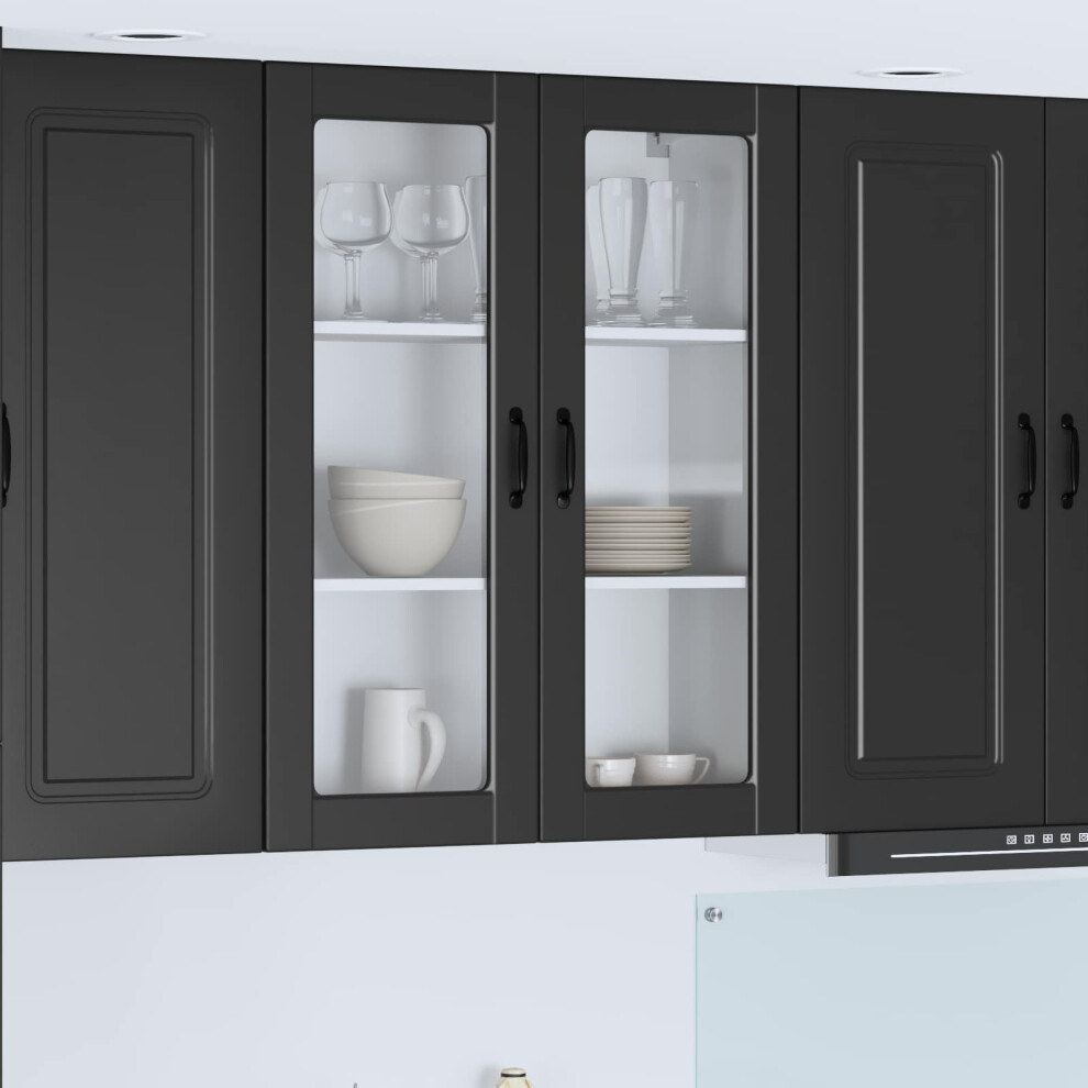 Vidaxl Kitchen Wall Cabinet With Shelf Concrete Grey 80 X 31 X 100 Cm - Image 2