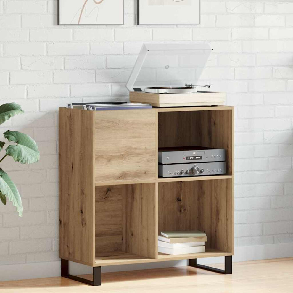 Vidaxl Record Cabinet Artisan Oak 85 X 38 X 89 Cm Engineered Wood