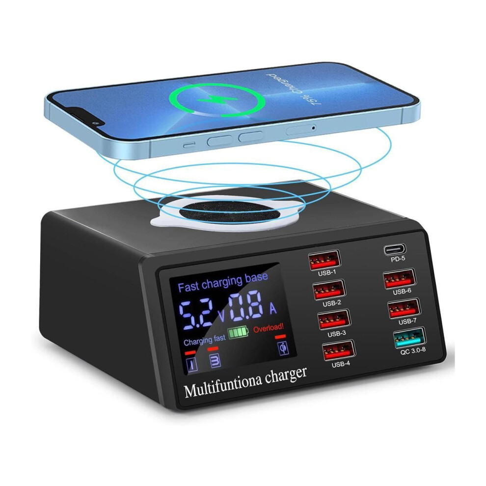 Charging Station, 100W 8Port Usb Charging Station, Multiple Usb Charger Station, Charging Station For Multiple Devices, Multi Usb Charging Station, Ch 609808385700