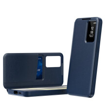 Leather Phone Case With Smart Window And Sim Card Slot Compatible Gift Samsung Galaxy S26 Ultra 5G (Blue):For Samsung Galaxy S26 Ultra 5G