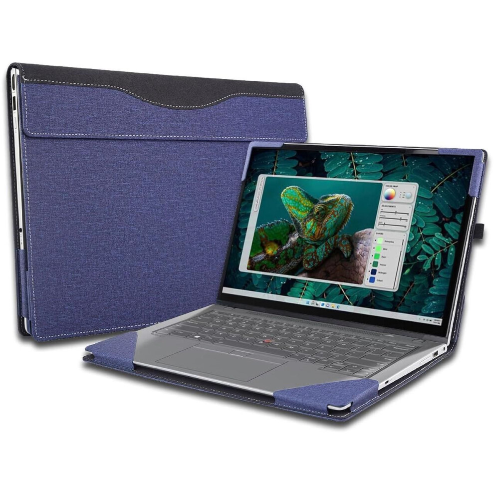 Laptop Case Cover For Dell Inspiron 14 Plus 7440 7430 7420 / Inspiron Pro 7425 5420 / Inspiron 14 5430 5425 Notebook Sleeve, Detachable Pu Leather Pro 609808387766