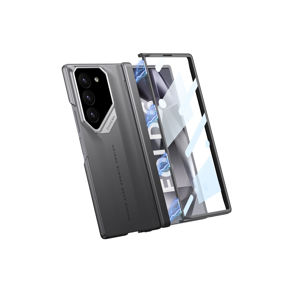 Gkk Integrated Magnetic Folding Supercar Phone Case Compatible Gift Samsung Galaxy Z Fold6 (Cold Mountain ):For Samsung Galaxy Z Fold6 Gray 8083426246339