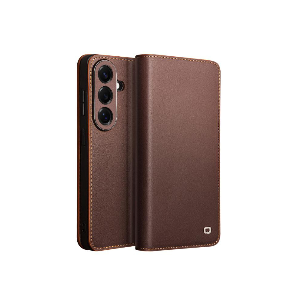 Compatible Gift Samsung Galaxy S26+ 5G Qialino Classic Gen2 Genuine Leather Phone Case(Brown):For Samsung Galaxy S26+ 5G Brown 3545556337431