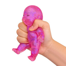 (Pink) Sugar Squishy Glitter Baby Doll Sensory Squeeze Toy Fidget Doll Stress Relief