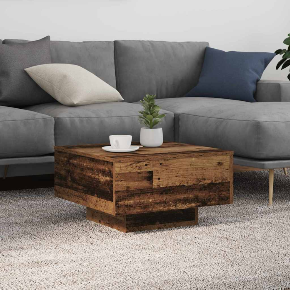 Vidaxl Coffee Table Old Wood 55 X 55 X31 Cm Engineered Wood