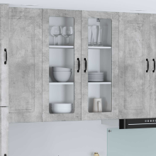 vidaXL Kitchen Wall Cabinet Lucca Concrete Grey 80 x 31 x 100 cm