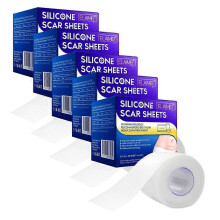 (5PCS) 1-5x 3m Silicone Scar Sheets Gel Tape Roll Scars Removal Skin Treatment Patch Tapes