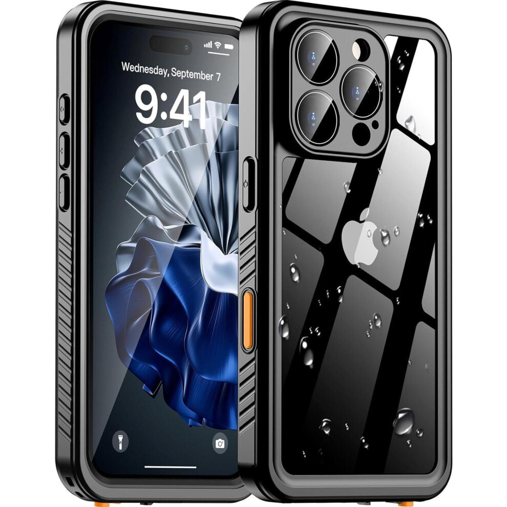 For Iphone 16 Pro Max Case Waterproof, [Built-In Screen Protector][Ip68 Underwater][12Ft Military Grade Shockproof][Dustproof][360 Full Body] Protect 609808351682