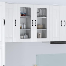 vidaXL Dishwasher Panel Lucca 2 pcs High Gloss White 40 x 31 x 80 cm