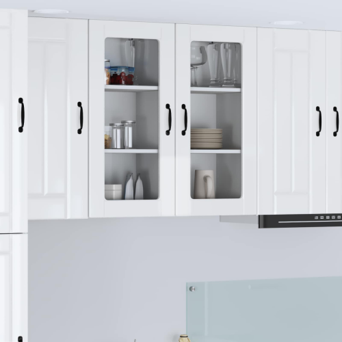 VidaXL vidaXL Dishwasher Panel Lucca 2 pcs High Gloss White 40 x 31 x 80 cm