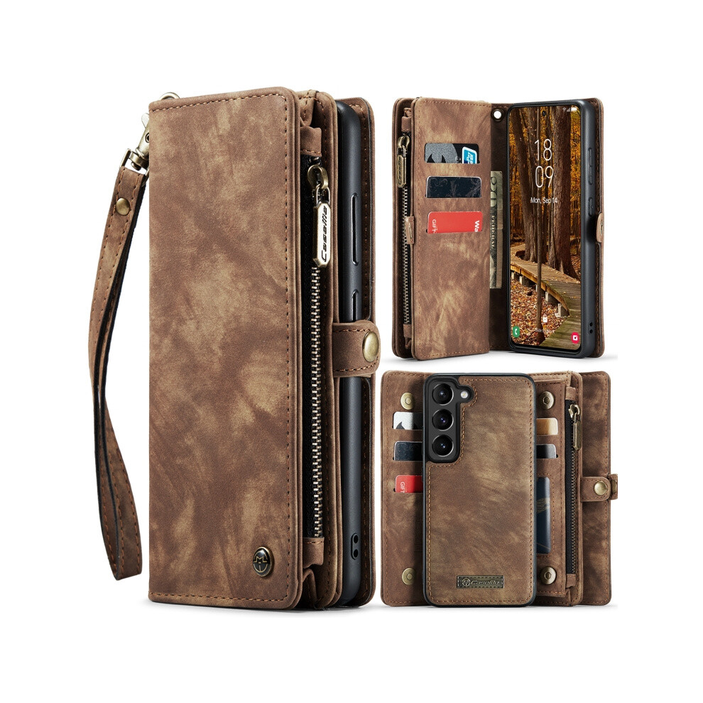 Compatible Gift Samsung Galaxy S23 5G Caseme 008 Detachable Multifunctional Leather Phone Case(Brown):For Samsung Galaxy S23 5G Brown 8273334366971