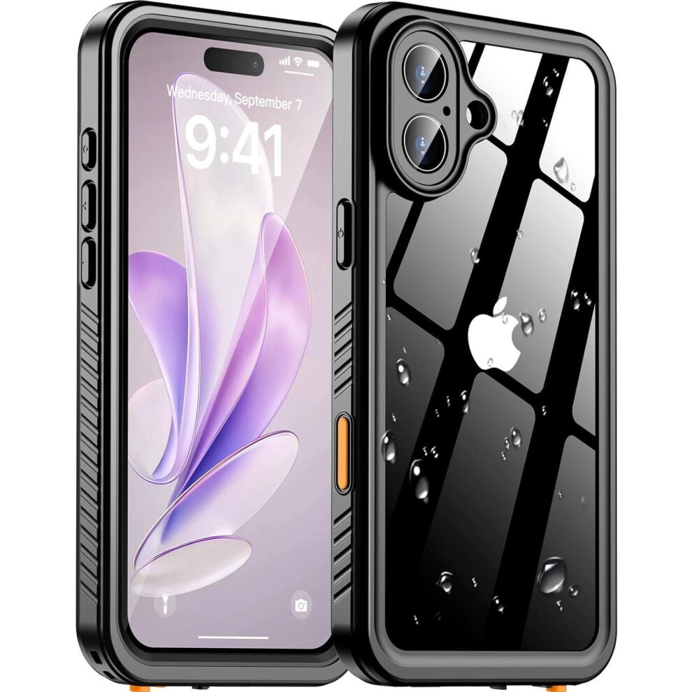 For Iphone 16 Case Waterproof, [Built-In Screen Protector & Lens Protector][Ip68 Underwater][ Military Grade Shockproof][Dustproof][360 Full Body] Pr 609808351675