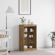 vidaXL LED Sideboard Artisan Oak 60.5 x 37 x 100 cm Engineered Wood
