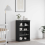 VidaXL vidaXL LED Sideboard Black Oak 60.5 x 37 x 100 cm Engineered Wood 1