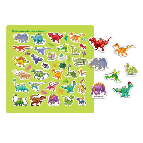Reusable Dinosaur Sticker Book for Kids 3+ Educational 2