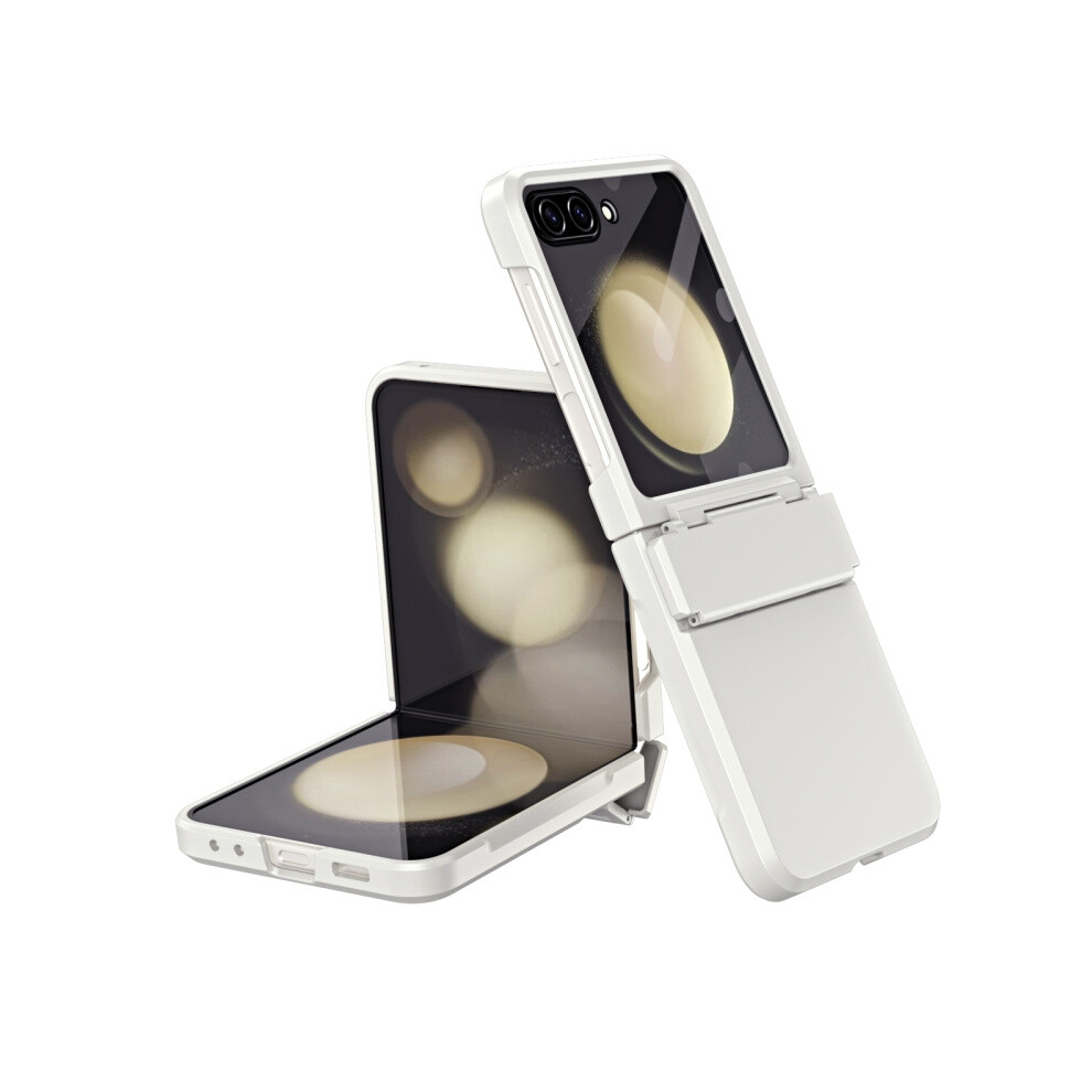 Compatible Gift Samsung Galaxy Z Flip7 Fe / Flip6 Diamond Case-Film Integral Hinge Shockproof Phone Case(White):For Samsung Galaxy Z Flip7 Fe / Flip6 White 4106343414606