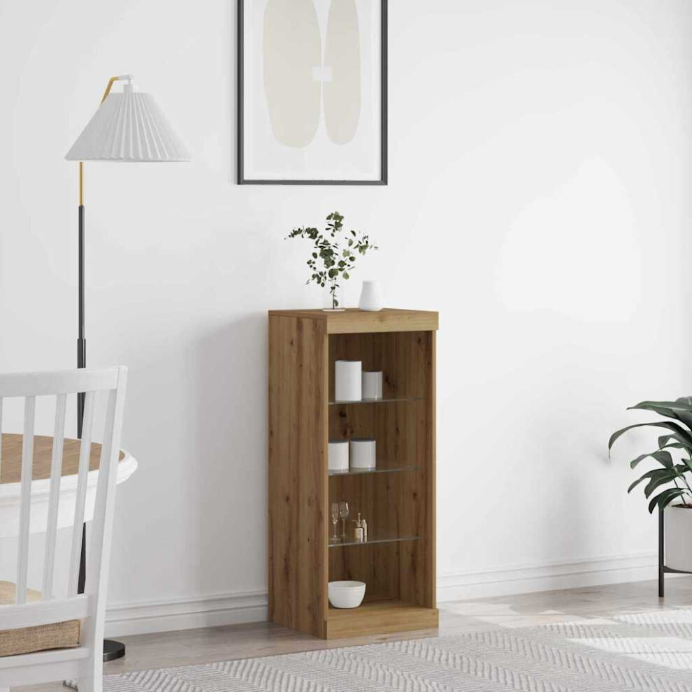 Vidaxl Led Sideboard Artisan Oak 41 X 37 X 100 Cm Engineered Wood
