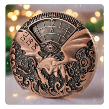 (Antique Bronze) Metal Flying Dragon Dice Tray Spinner DND Dice 7-in-1 Spinner Metal D&D Dice Set