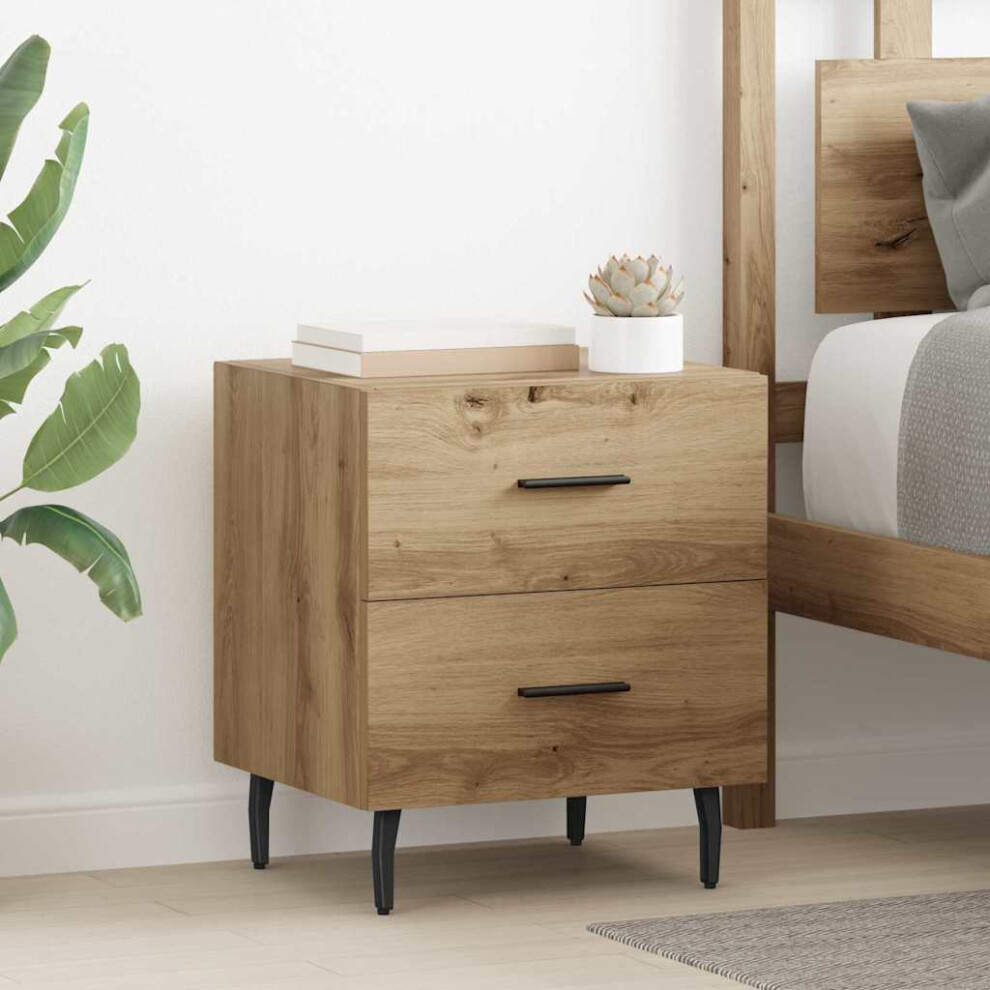 Vidaxl Bedside Cabinet Artisan Oak 40 X 35 X 47.5 Cm Engineered Wood