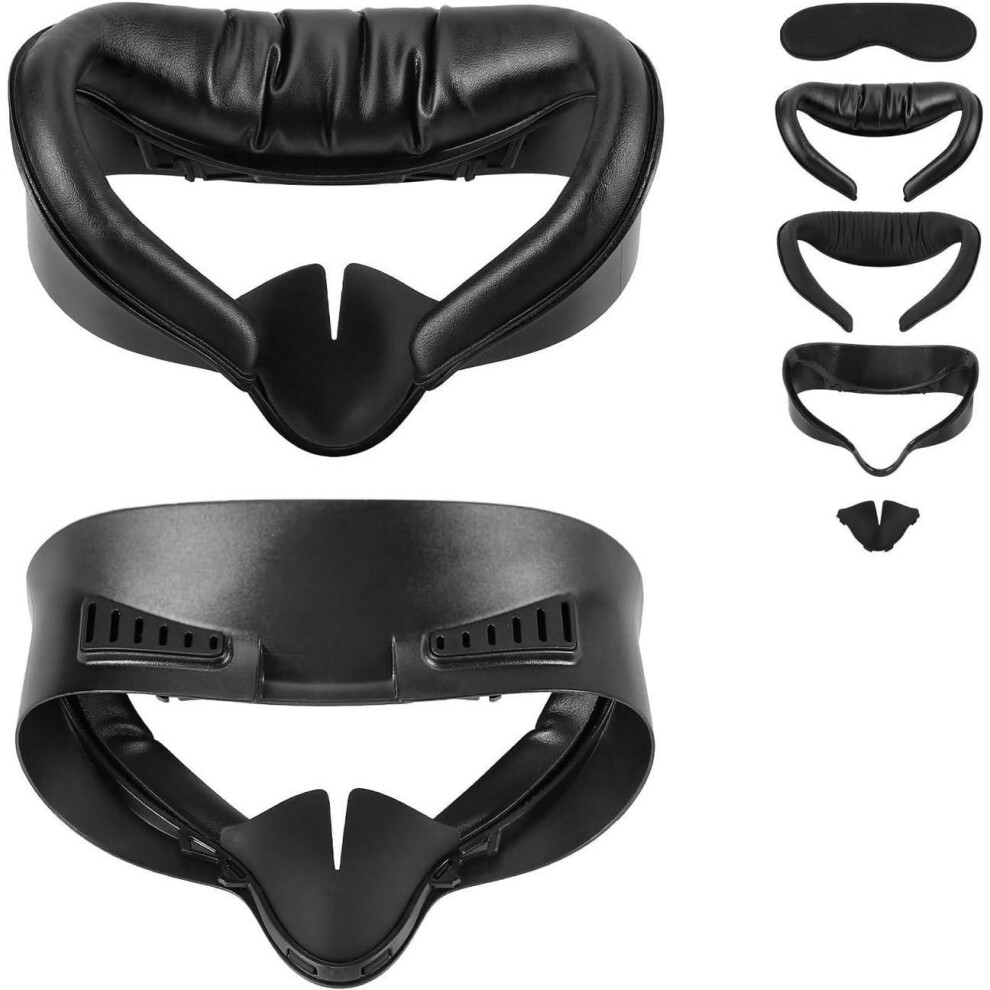 Facial Interface For Meta Quest 3S - Upgraded Wider Pu & Ice Silk Face Cover Pads, Anti-Fog, Anti- Leakage Vr Headset Accessories For Oculus With Light 609808356335