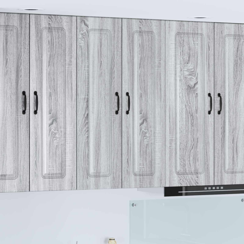 vidaXL Grey Kitchen Wall Cabinet - Engineered Wood - 100 x 60 x 31cm - Image 2