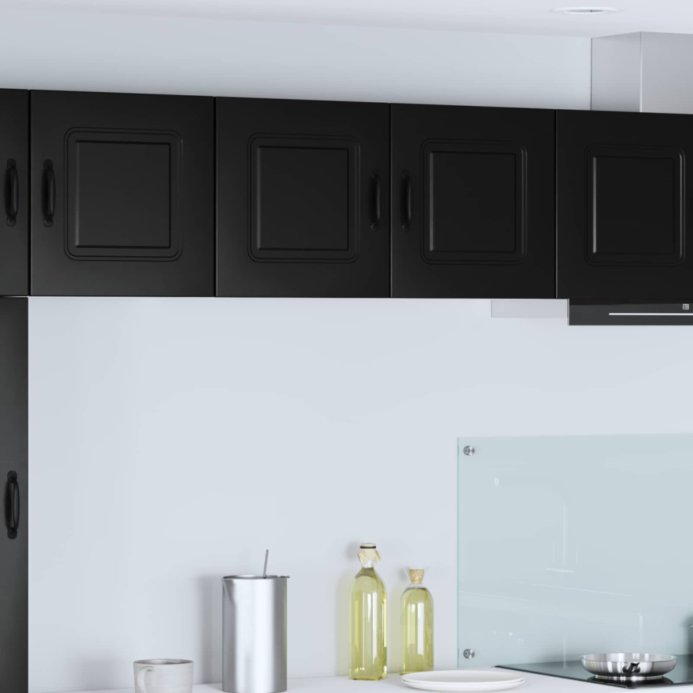 Vidaxl Dishwasher Panel Kalmar Black 80 X 31 X 40 Cm Engineered Wood
