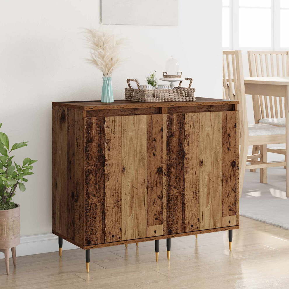 Vidaxl Sideboard 2 Pcs Old Wood 40 X 35 X 70 Cm