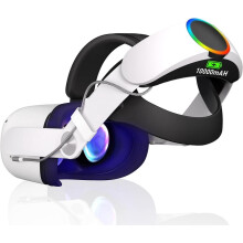 Hurra Head Strap with Battery for Oculus Quest 2, 10000mAh Fast Charging Battery Pack Extend 8H Playtime, RGB Light Adjustable Elite Strap for Meta Qu