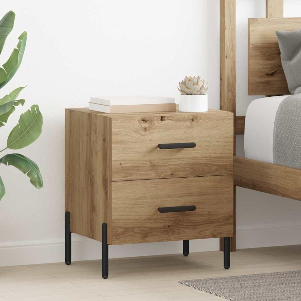 Vidaxl Bedside Cabinet Artisan Oak 40 X 35 X 47.5 Cm Engineered Wood