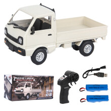 (with 2pcs batteries) WPL D12 Mini Drift Truck Remote Control 1/16 RC Car For Children Toys Xmas Gifts