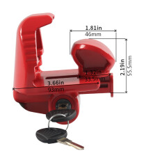 (Red) RV Trailer Lock Hitch Lock RV Lock Tractor Hitch Lock Trailer Accessories Connector Lock