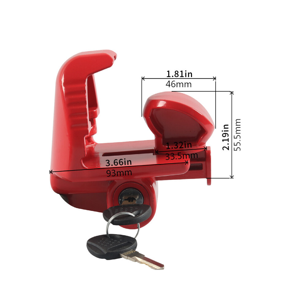 (Red) Rv Trailer Lock Hitch Lock Rv Lock Tractor Hitch Lock Trailer Accessories Connector Lock Red 110691676221