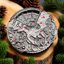 (Antique Silver) Metal Flying Dragon Dice Tray Spinner DND Dice 7-in-1 Spinner Metal D&D Dice Set