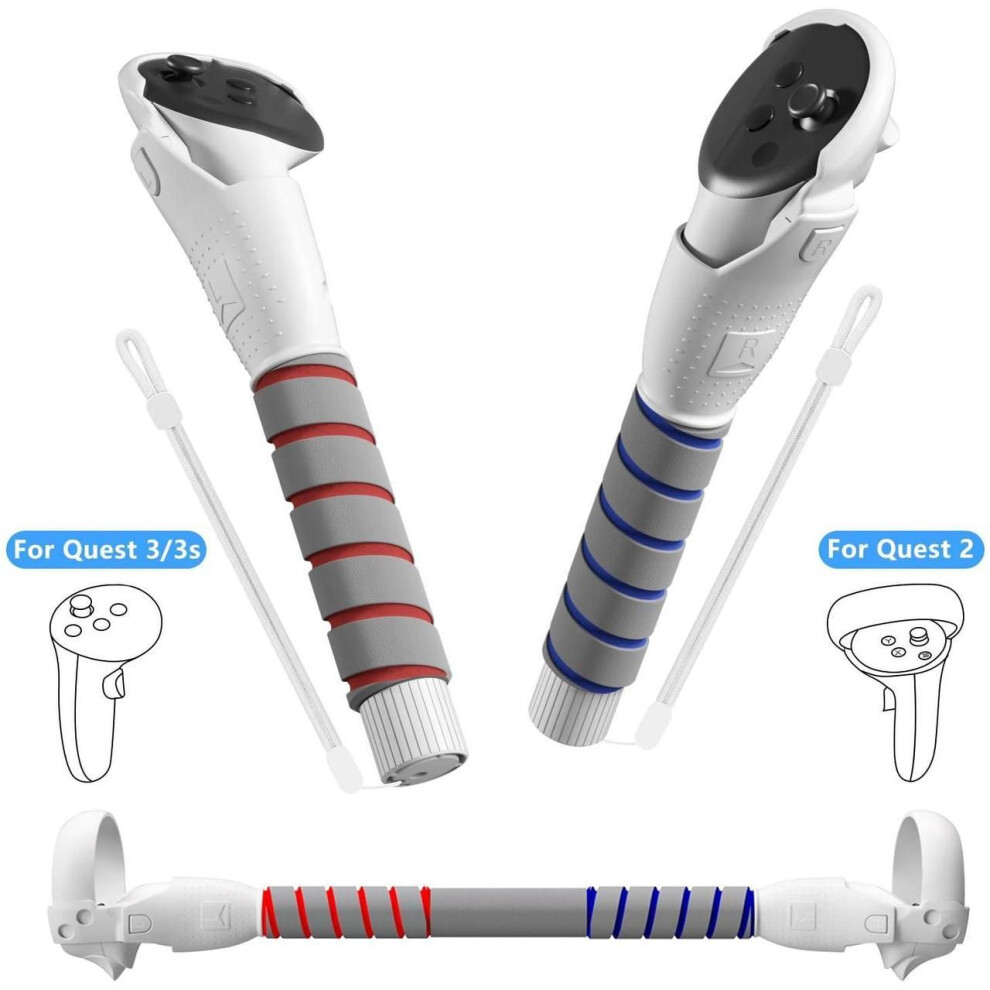 3 In 1 Gorilla Tag Long Arms For Meta Quest 3S/3 And Oculus Meta Quest 2,Beat Saber Handles Attachment/Golf Club Extension Grips For Vr Sticks Control 609808356410