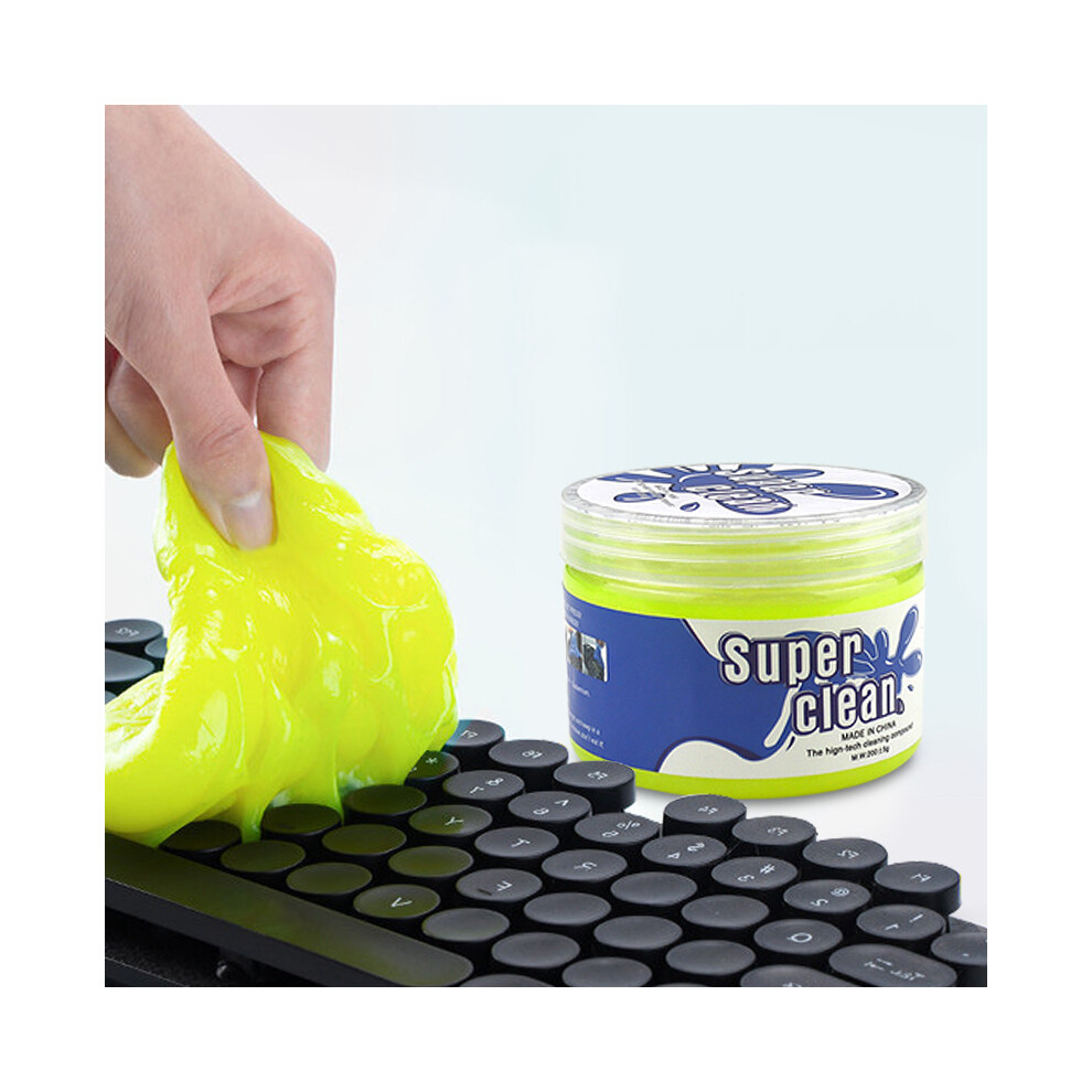 (Yellow) Magic Pc Keyboard Car Dust Dirt Soft Sticky Clean Glue Gum Silica Gel Cleaner Yellow 110691665294