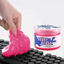 (Red) Magic PC Keyboard Car Dust Dirt Soft Sticky Clean Glue Gum Silica Gel Cleaner