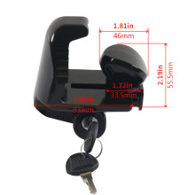 (Black) RV Trailer Lock Hitch Lock RV Lock Tractor Hitch Lock Trailer Accessories Connector Lock
