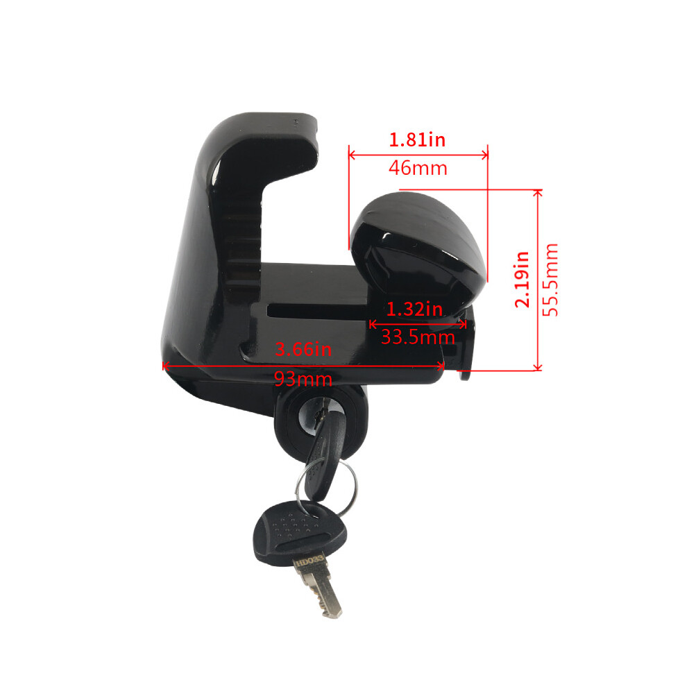 (Black) Rv Trailer Lock Hitch Lock Rv Lock Tractor Hitch Lock Trailer Accessories Connector Lock Black 110691676238