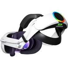 for Oculus Quest 3 / Quest 3S Battery Head Strap with RGB Light, Head Strap with 10000mAh Battery for Oculus Meta Quest 3 / 3s Accessories, Extend 4-6