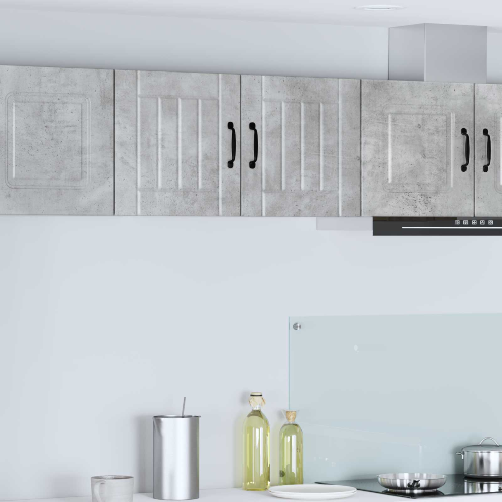 Vidaxl Dishwasher Panel Lucca 2 Pcs Concrete 40 X 31 X 40 Cm Grey