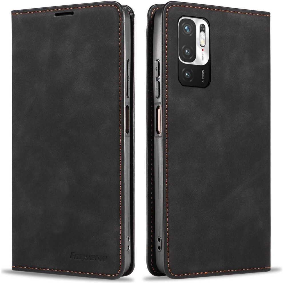 Case For Xiaomi Redmi Note 10 5G / Redmi Note 10T 5G / Poco M3 Pro 5G / Poco M3 Pro Premium Pu Leather Phone Cover With Card Holder Stand, Shockproof 609808388541