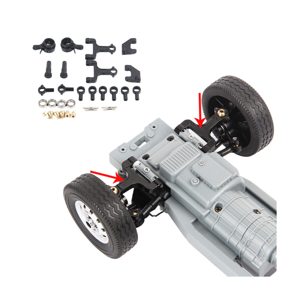 D12 D42 Metal Upper Lower Swing Arm Steering Cup Set For 1/10 Wpl D12 D42 Rc Car 110691699756