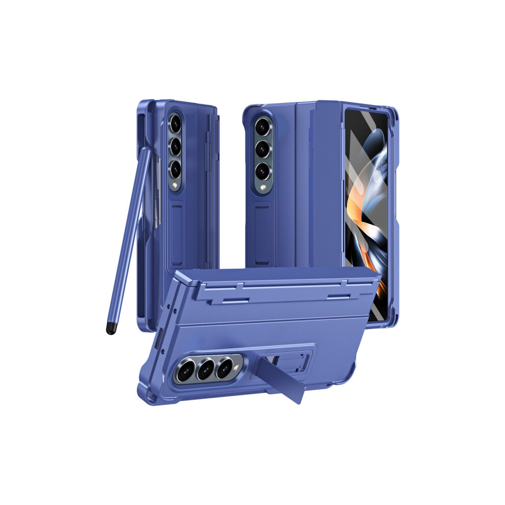 Compatible Gift Samsung Galaxy Z Fold4 Diamond Case With Integrated Hinge And Drop Protection (Blue):For Samsung Galaxy Z Fold4 Blue 4777129349124
